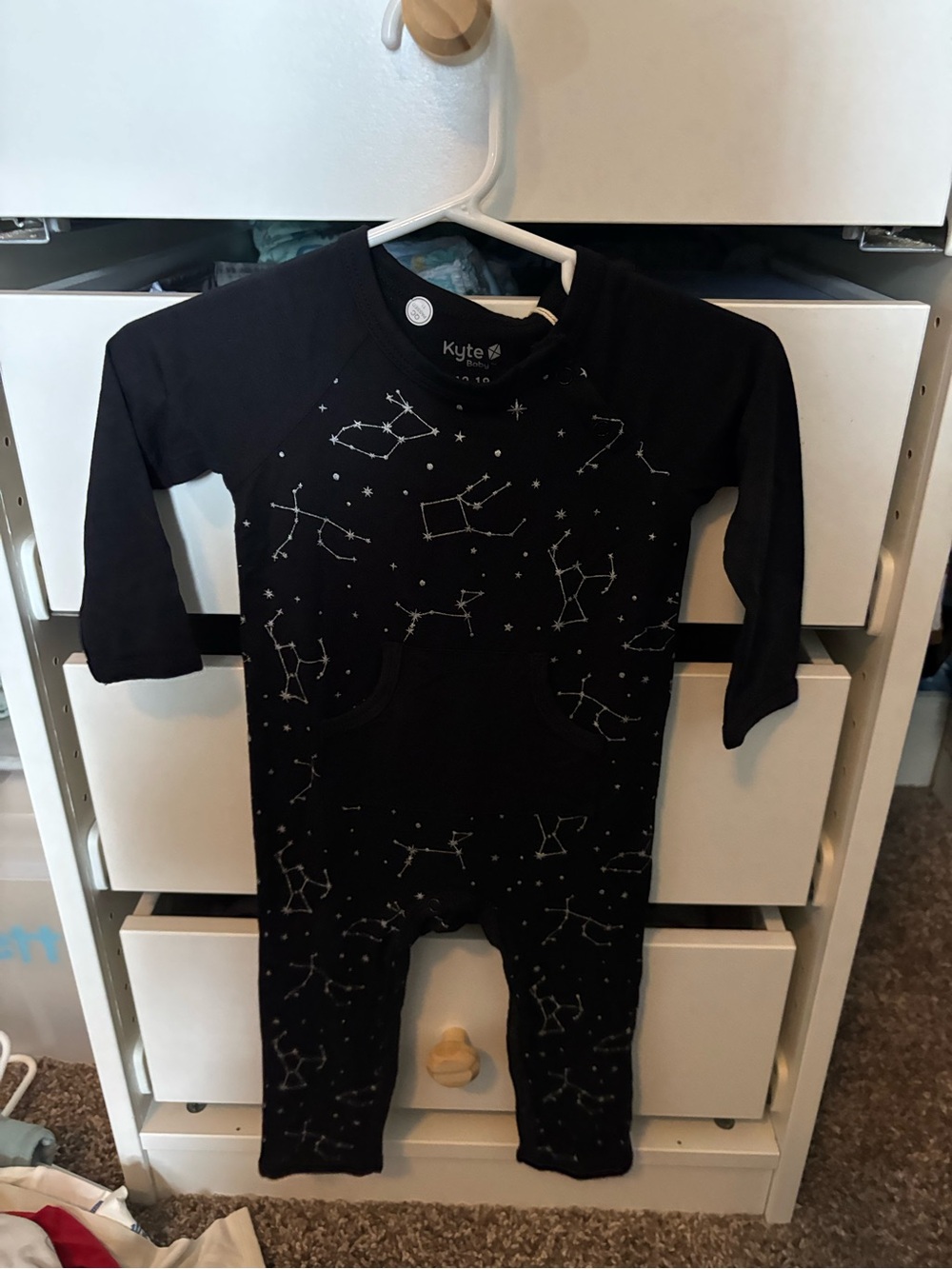 Kyte BABY Black Constellation Print One-Piece